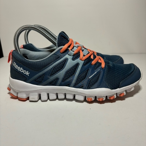 Reebok Real Flex Train 4.0 Running Shoes Blue/Coral Women’s 7.5 - Picture 1 of 10
